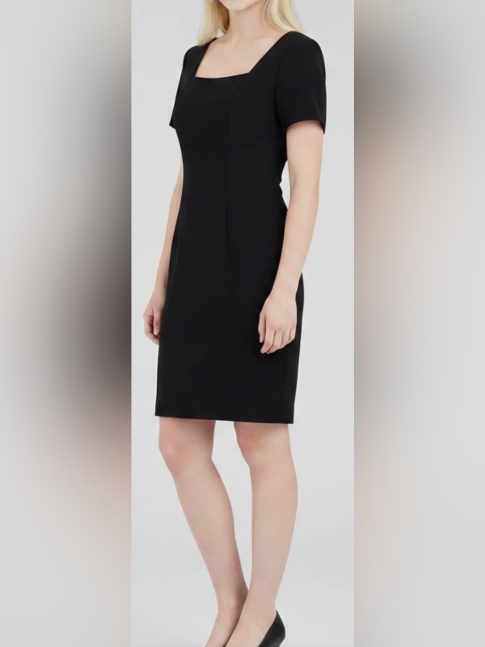 Worthington solid black fully lined dress